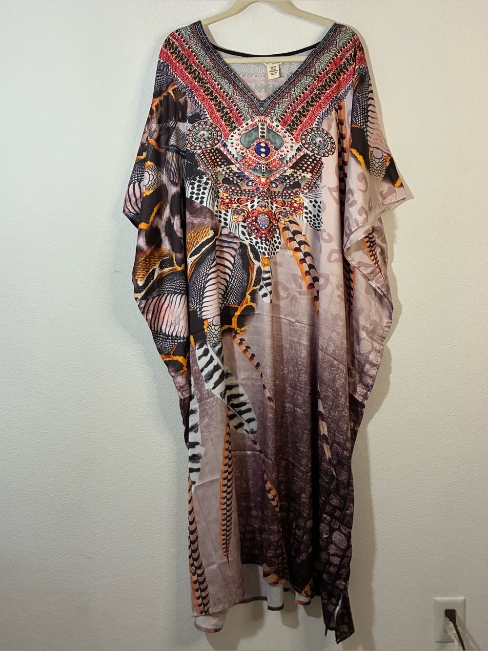 GypsieBlu Bohemian Silk Blend Kaftan, One Size